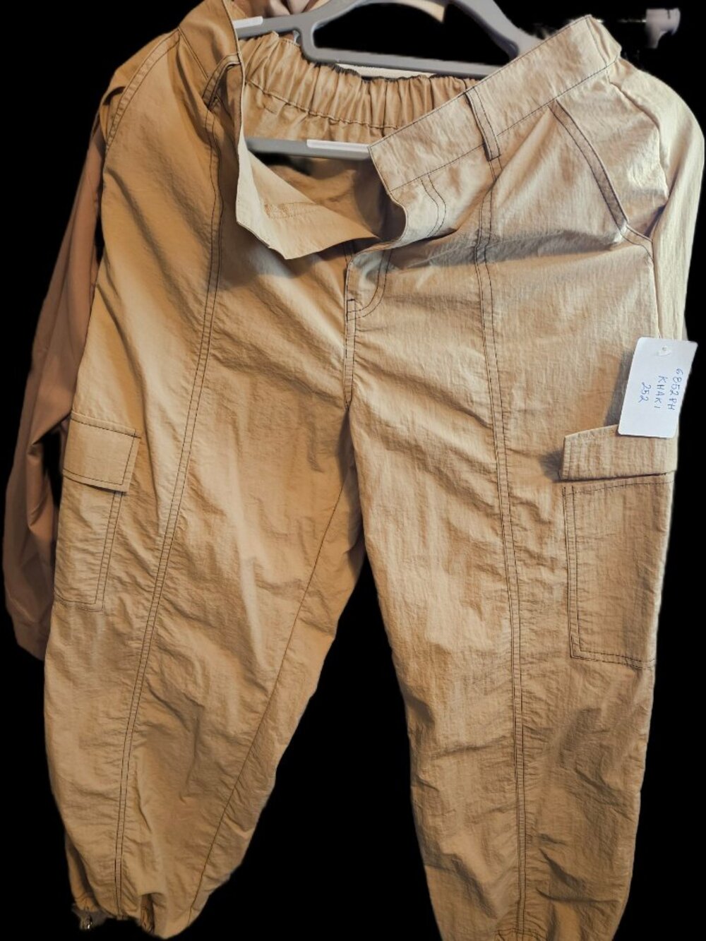 Size S Love Tree Lightweight Cargo Jogger Pants Khaki NWT